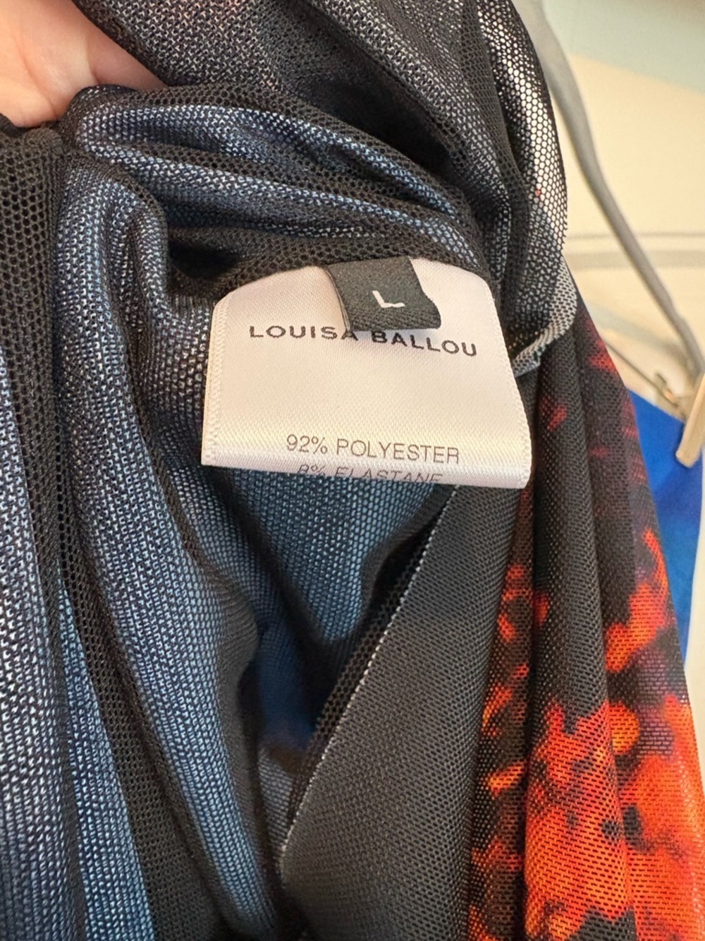 Louisa Ballou Printed Mesh Maxi Skirt Like New Swim Cover Size Large — image 8 of 8